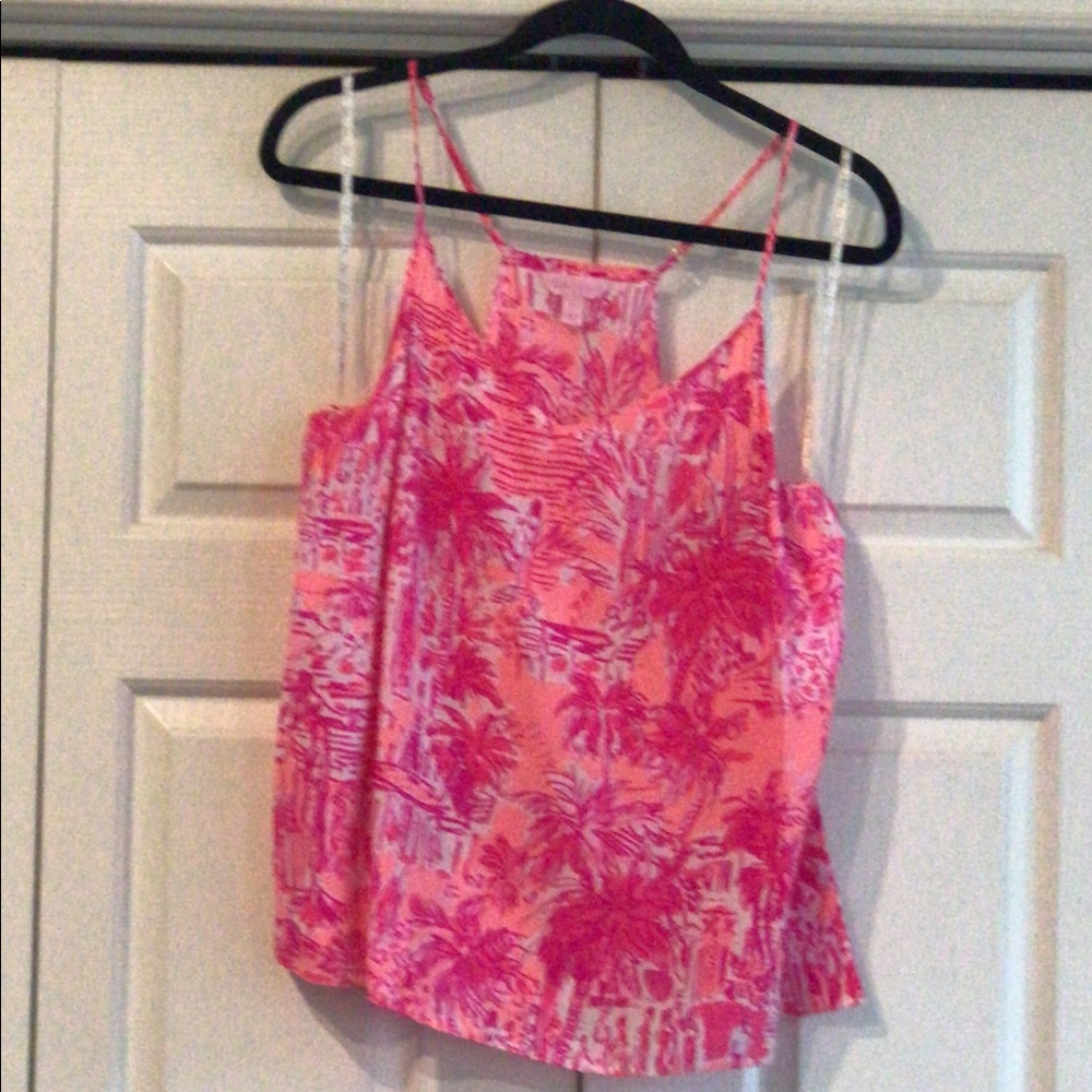 EUC Lilly Pulitzer silk halter top, XL